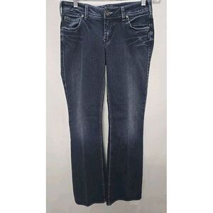 Silver Jeans Aiko Slim Boot Distressed Stretch Blue Demin‎ Women 27/33